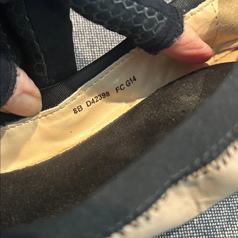 Cole Haan Leather Ballet Flats Black Cap Toe Size 8B Comfort Slip-On